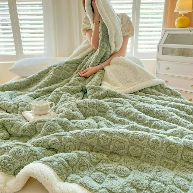 MesaSe Flannel Weighted Blanket Sherpa Weighted Blankets with Soft Plush Fleece for Calming and Sleep