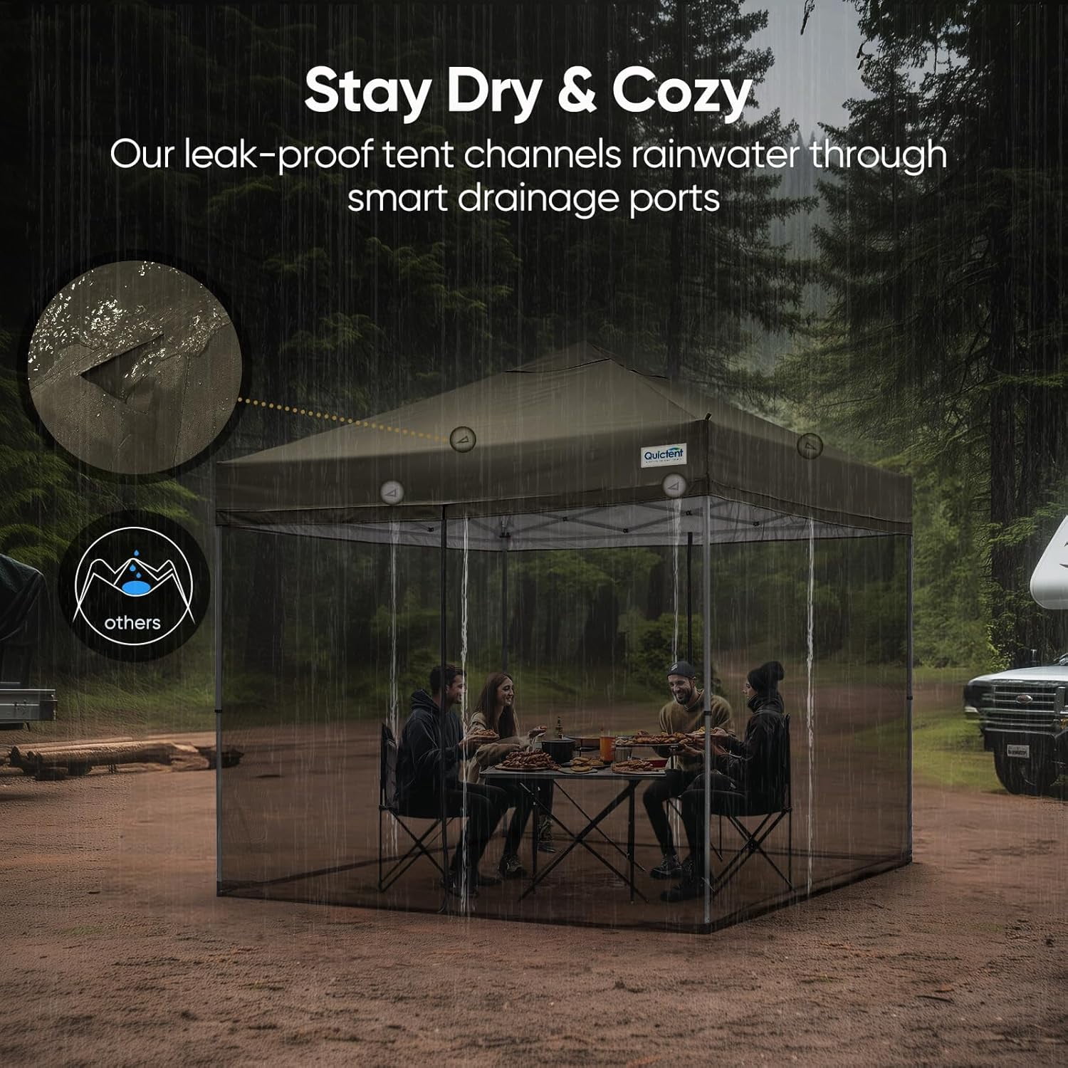 Quictent, Pop-up Canopy Tent, 10x10 ft, Waterproof UV Protection