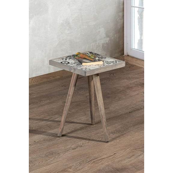 Comfyt Side Table, Coffee Table, End Table, Nightstand Nesting Table, Bedside Table, Accent Table, Home Essentials, Solid Wood Table, Mexican Tile Table, Ceramic End Table