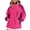 Hot Pink, variant on Women's Waterproof Jacket, Couple Warm Lightweight Softshell Rain Jacket, Insulated Hood Running Hiking Windbreaker Zip up Pocket