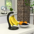 thumbnail image 4 of Bambloom Bamboo Banana Holder,Banana Hanger with Hook and Base for Kitchen Countertop,7x11.4",Black, 4 of 8