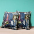 thumbnail image 4 of Empress Hall Throw Pillow with Removable Cover in Gray Orange Green 18x18, 4 of 5