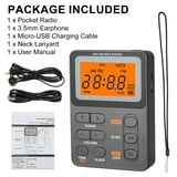 Personal AM/F_M Pocket Radio, TSV Portable Mini Digital Tuning Stereo ...