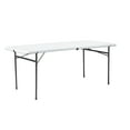 thumbnail image 2 of (3 pack) Mainstays 6 ft Rectangle Fold-in-Half Folding Table, White, 2 of 7