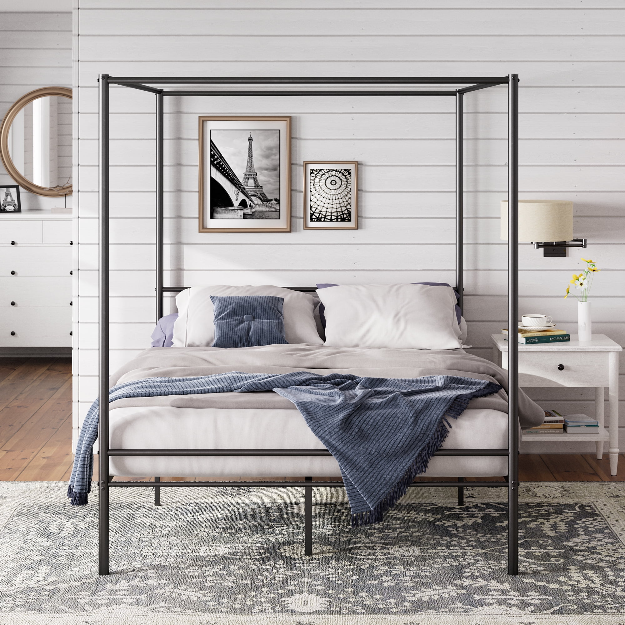 Zinus Seguro 72" Canopy Metal Platform Bed Frame, Full