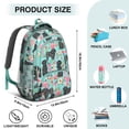 thumbnail image 5 of Bichon Dog Blue Florals Backpack for School,Cute School Bag,Schoolbag with Adjustable Shoulder Straps & Padded Back,16.9 Inch, 5 of 5