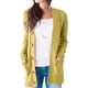 thumbnail image 4 of Guardurnaity Suéter de mujer con cuello en V, botón, prendas de vestir exteriores, abrigo de otoño de punto de manga larga, amarillo, M Prendas para la parte del cuerpo Amarillo L Guardurnaity AP003363-03, 4 of 6