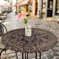thumbnail image 6 of Boho Vintage Round Tablecloth for 45-54 Inch Tables,Fitted Table Cover with Elastic Edge,Modern Geometric Abstract Art Aesthetics Waterproof Outdoor Table Cloth Protector for Patio Garden Dinner, 6 of 9