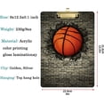 thumbnail image 2 of FMSHPON Stylish Basketball in Wall Clipboard Hardboard Wood Nursing Clip Board and Pull for Standard A4 Letter 13x9 inches, 2 of 6
