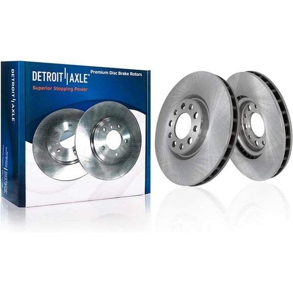 Detroit Axle - Front Disc Brake Rotors for Chrysler 200 Dodge Dart Jeep Compass Renegade Fiat 500X: 12.01" Rotor
