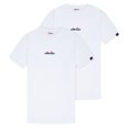 thumbnail image 1 of ellesse Camiseta para hombre Paquete de 2 - OLLIO 2, manga corta, cuello redondo, logotipo, algodón, liso Blanco XL (X-Large), 1 of 4