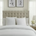 thumbnail image 2 of My Texas House Lexie 2-Pack White/Taupe Cotton Euro Sham Set, 24" x 24", 2 of 5