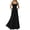 00-Black330, variant on Women's Evening Party Gown Formal Sleeveless Square Neck Ruched Flowy Maxi Dress