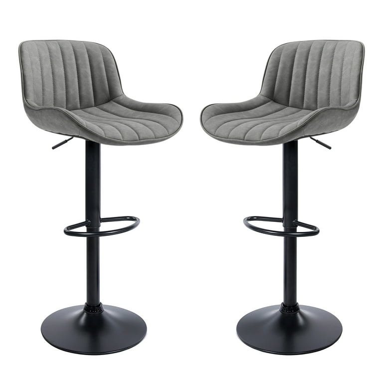 Grey bar stools discount with chrome legs