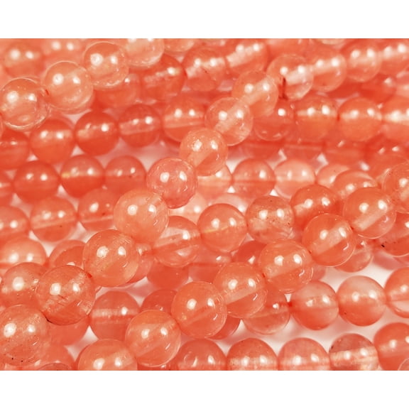 4mm Cherry Quartz Round Beads Genuine Gemstone Natural Jewelry Making