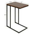thumbnail image 2 of Kate and Laurel Lockridge Modern C-Shape End Table, 19 x 12 x 27, Walnut Brown and Black, Decorative Minimalist Accent Table for Storage and Display, 2 of 9