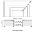 thumbnail image 3 of Mueble Mesa Para Tv Rack Madesa 2 Puertas Hasta 80 Blanco, 3 of 5