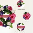thumbnail image 6 of Mainstays 17in Outdoor Artificial Dahlia Wreath,Pink Color. Polyester., 6 of 8