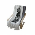 thumbnail image 4 of Saying Soft Flannel Fleece Throw Blanket, Coffee Maker Silhouette with Coffee is Always an Idea Grungy Typography, Cozy Plush for Indoor and Outdoor Use, 50" x 70", Black and White, by Ambesonne, 4 of 6