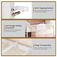 thumbnail image 6 of AOGLLATI Twin Size Low Loft Bed with 9 Storage Drawers and Under-Bed Hideaway, Metal Loft Bed with Stairway Shelf Storage and LED Lights for Teens White, 6 of 14