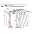thumbnail image 4 of Arrow Select 6 x 7 x 7 ft Light Grey Shed, 4 of 15