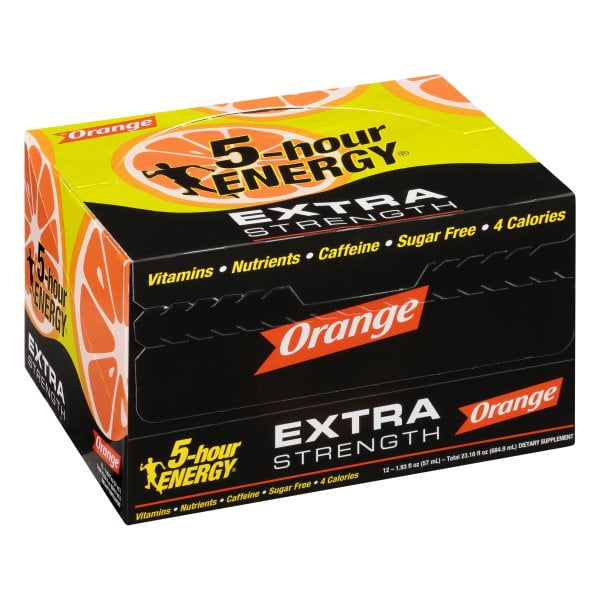 5Hour Energy Energy Shot Extra Strength Box Orange 12 Bottle(s