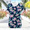 thumbnail image 5 of Bixock Maternity Tops Plus Size V Neck Short Sleeve Loose Pregnancy Blouse Casual Maternity Shirt Summer Maternity Clothes, 5 of 6