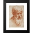 thumbnail image 2 of Parmigianino 14x18 Black Modern Framed Museum Art Print Titled - Head of a Bearded Man, Looking Right (ca. 1523 - 1525), 2 of 5