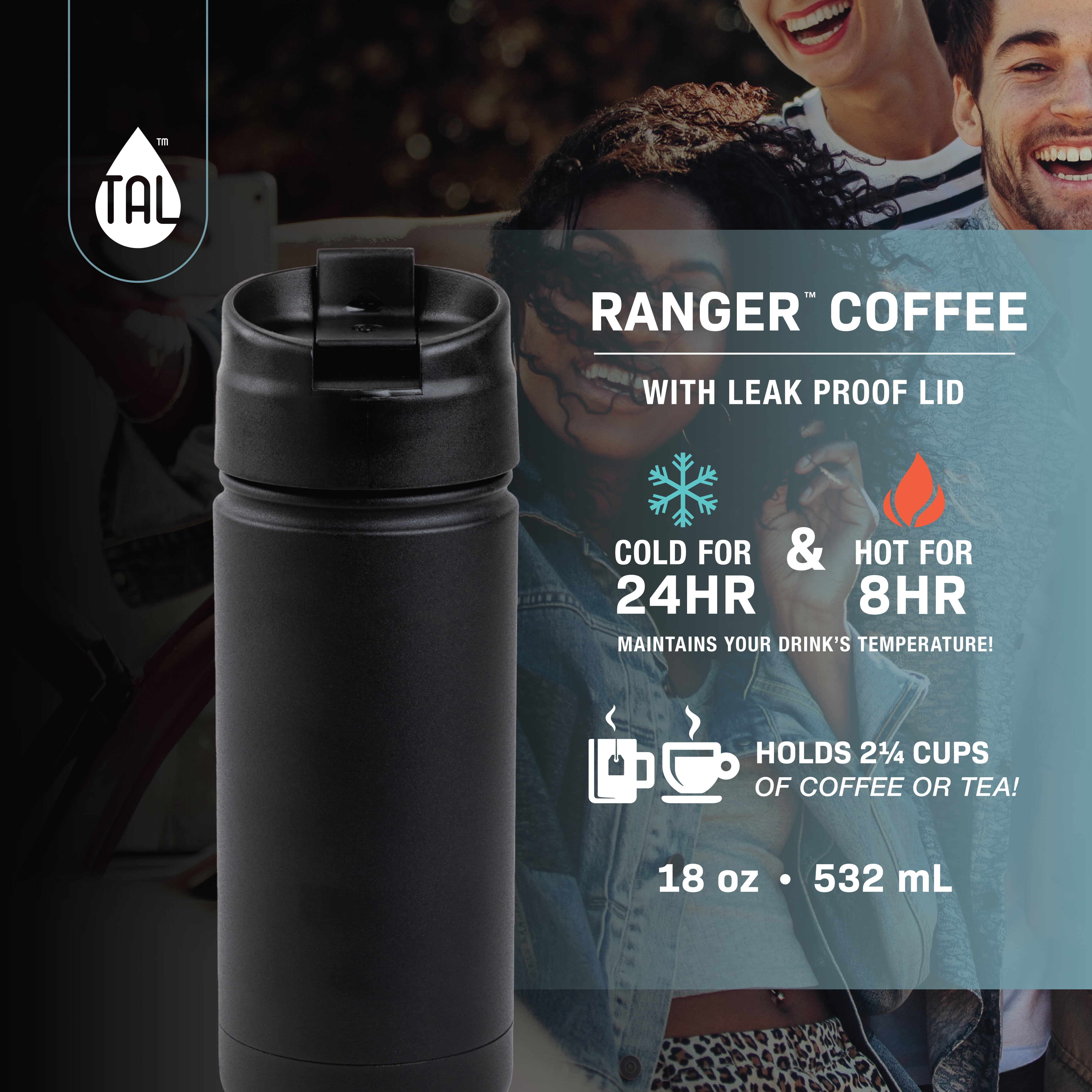Termo Para Café Tal Ranger Coffee Con Grabado Láser