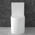 thumbnail image 3 of WinZo WZ5311 Rear Outlet Toilet One Piece Modern Design,Back Wall Discharge Right Side Dual Flush For Basement Bathroom,White, 3 of 6