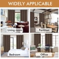 thumbnail image 6 of XWZO Total Blackout Curtains for Bedroom with Tiebacks, 100% Light Block Window Curtain Drape 2 Panels Set, Noise Reducing Privacy Curtain for Living Room, Brown,52 x 45, 6 of 7