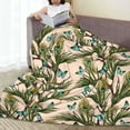 thumbnail image 6 of Fuzoiu Butterflies And Peacock Feathers Print Ultra-Soft Micro Fleece Blanket,All Seasons Flannel Throw, Lightweight Blanket for Bed, Sofa, Couch, Movie Night, Camping, and Travel-60"x50", 6 of 7