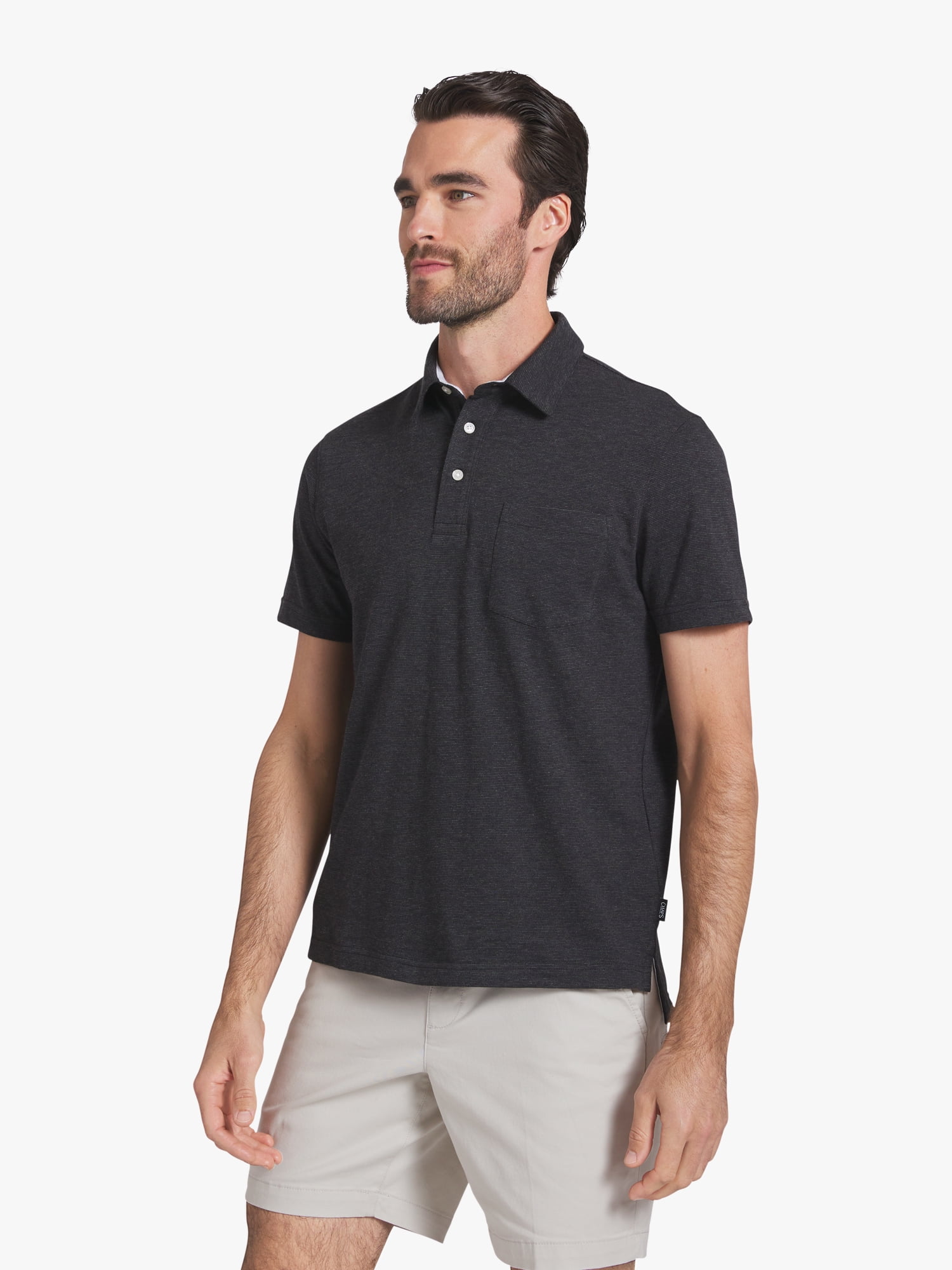Chaps Men's and Big Men's Harbor Side Slub Short Sleeve Polo Shirt, Sizes S-3XL