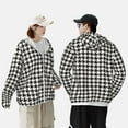 thumbnail image 6 of Fotbe Houndstooth Black And White Men's Women's UPF 50+ Sun Protection Jacket Hooded Cooling Shirt with Pockets Hiking Outdoor Performance-X-Large, 6 of 9