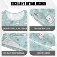 thumbnail image 2 of Summer Short Sleeve Pajama Sets Cat Flower Grass Patterns Sleepwear Nighty 95% Cotton (5-14Y), 2 of 7