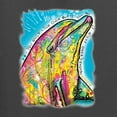 thumbnail image 5 of Wild Bobby Dean Russo Neon Colorfu Dolphin Animal Lover Men Graphic Tee, Charcoal, Medium, 5 of 5