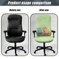 thumbnail image 4 of Renewold Capybara Laptop Green Office Chair Cover Stretchable Desk Chair Protector Non-slip Anti-dust Computer Office Chair Slipcover Washable Desk Chair Cover with Elastic Bottom, L, 4 of 7