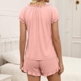 thumbnail image 6 of MEICHEN Lounge Set for Women Womens Pajama Set 2 Piece Sleeve Top and Shorts with Pocket Bridal Sets For Summer Essentials Fashion Sleepwear, 6 of 7
