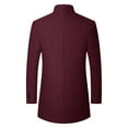 thumbnail image 3 of Male Casual Collar Woolen Mid Length Coat Jacket, 3 of 3