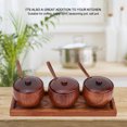 thumbnail image 1 of Wood Seasoning Pot, Sugar Bowl with Lid Retro Spice Jar Kitchen Tool Set for Coffee, Salt, 1 of 7