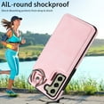 thumbnail image 2 of Nalacover for Samsung Galaxy S21 FE Wallet Case with Card Slots & Metal Finger Ring, Durable PU Leather Back Double Magnetic Botton Flip Kickstand Purse Shockproof Phone Case,Rosegold, 2 of 10