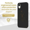 thumbnail image 2 of Wood phone case for iPhone XR compatible protective cell phone cover shockproof slim fit laser engraved Seattle 12 design Black wood case for Men & Women by CaseYard, 2 of 7