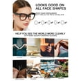 thumbnail image 3 of MARE AZZURO Oversized Reader Glasses Women Trendy Large Readers 0.0 1.0 1.25 1.5 1.75 2.0 2.25 2.5 2.75 3.0 3.5 4.0(Black/Leopard, 400) Composite Lens, 3 of 7
