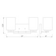 thumbnail image 2 of Z-Lite Willow 2 Light Vanity Light in Brushed Nickel, 2 of 6