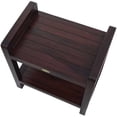 thumbnail image 2 of Rectangular Teak Shower Bench with Handles in Brown Finish, 2 of 3