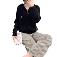 thumbnail image 5 of ¡Ambiente de otoño e invierno! Diseño de bordado ~ Chaqueta tipo suéter con capucha y cremallera informal holgada de estilo perezoso de estilo coreano para mujer, 5 of 5