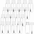 thumbnail image 1 of 20 paquetes de botellas de plástico de 15 ml (0,5 onzas líquidas) con aplicador de pincel y tapa blanca, vacías y rellenables para retoques de esmalte de uñas con pincel., 1 of 6