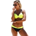 thumbnail image 1 of Bikini sexy para mujer, traje de baño dividido estampado, conjunto de traje de baño grande para mujer adecuado para chicas gorditas, 1 of 5
