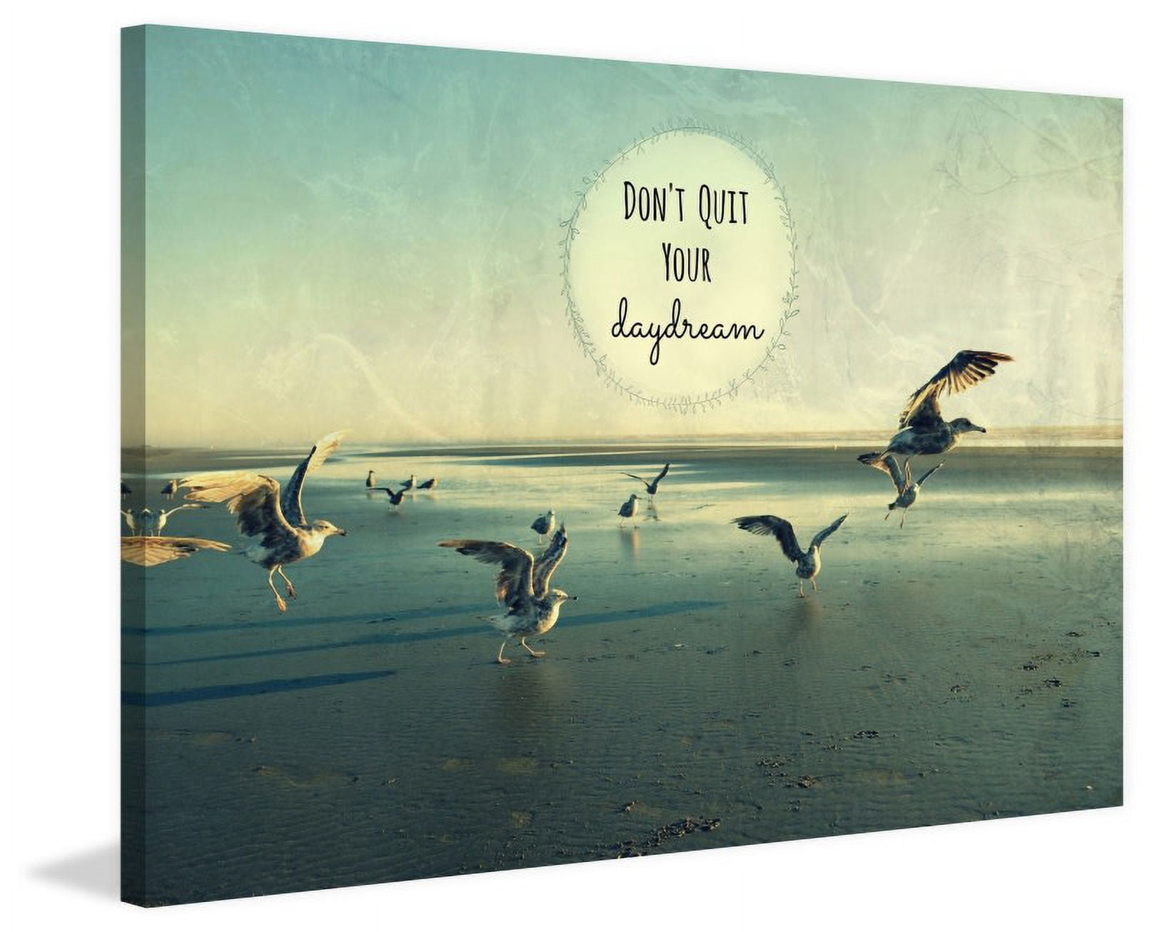 Marmont Hill "Don't Quit Text" by Robert Dickinson Painting Print on Canvas