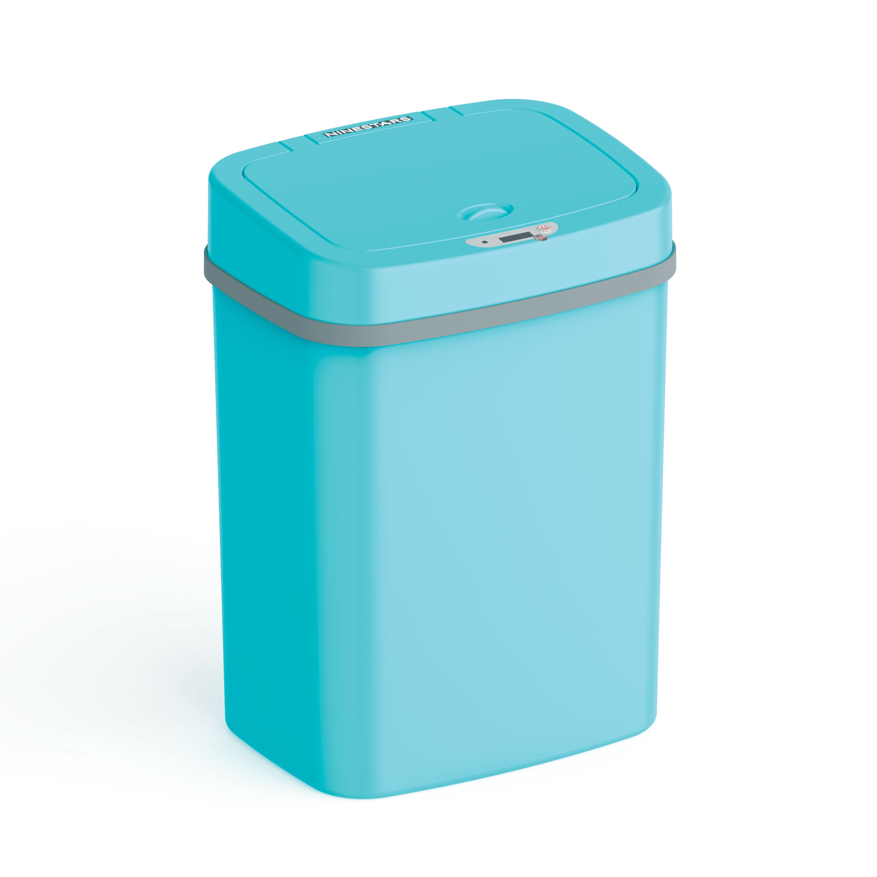 Nine Stars 3.2 Gallon Trash Can, Plastic Touchless Bathroom Trash Can ...